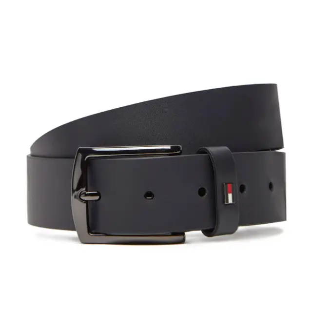 Ανδρική Δερμάτινη Ζώνη Tommy Hilfiger 3.5cm AM0AM13536-DW6 Μπλε Μπλε - 105