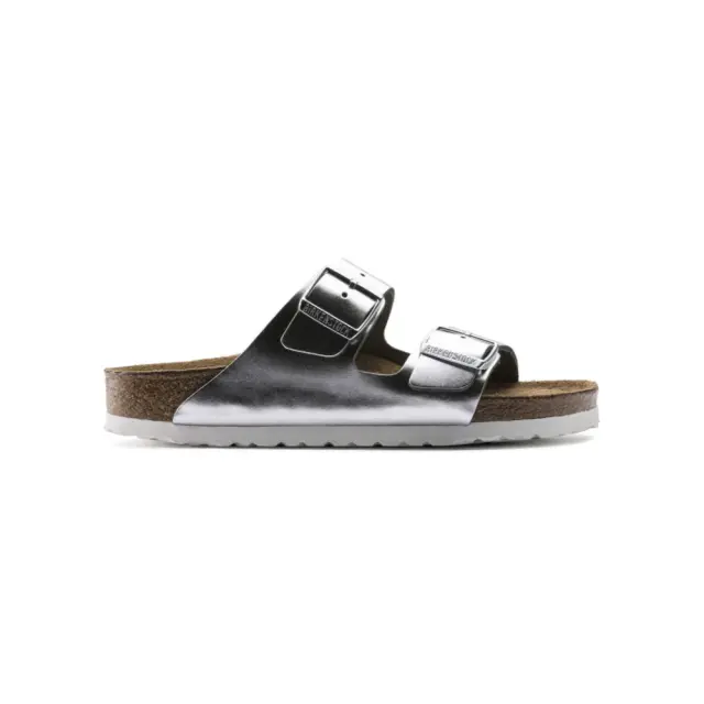 Birkenstock Πέδιλα Γυναικείο δέρμα Ασημί BIR/ARIZONA LIQUID 1005960 MET/SIL