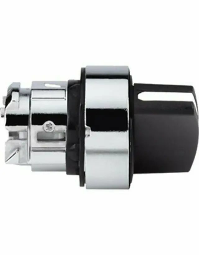 Harmony XB4, Selector switch head, metal, black, Ø22, 3 positions, spring return to center