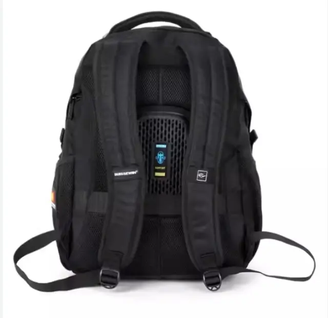 Suissewin SN9932 Airflow Σακίδιο Πλάτης (34.50cmX42cmX28cm) 34L με Ανατομική Πλάτη, Θήκη Laptop 15.6″ + Πολλαπλές Θήκες – Μαύρο 3