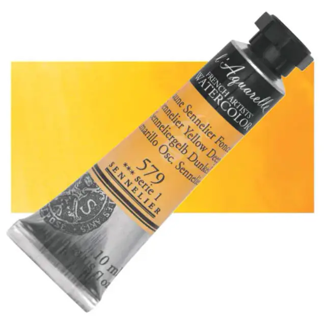 Χρώμα Ακουαρέλας Sennelier l Aquarelle Σωληνάριο 10ml - 579 Sennelier Yellow Deep