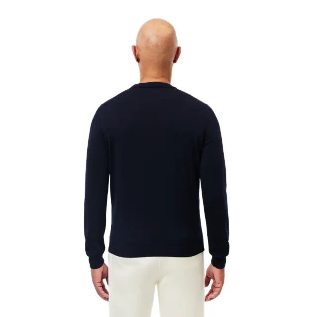 Lacoste ανδρικό crew neck πουλόβερ από μαλλί Merino 3AH1969-2 2
