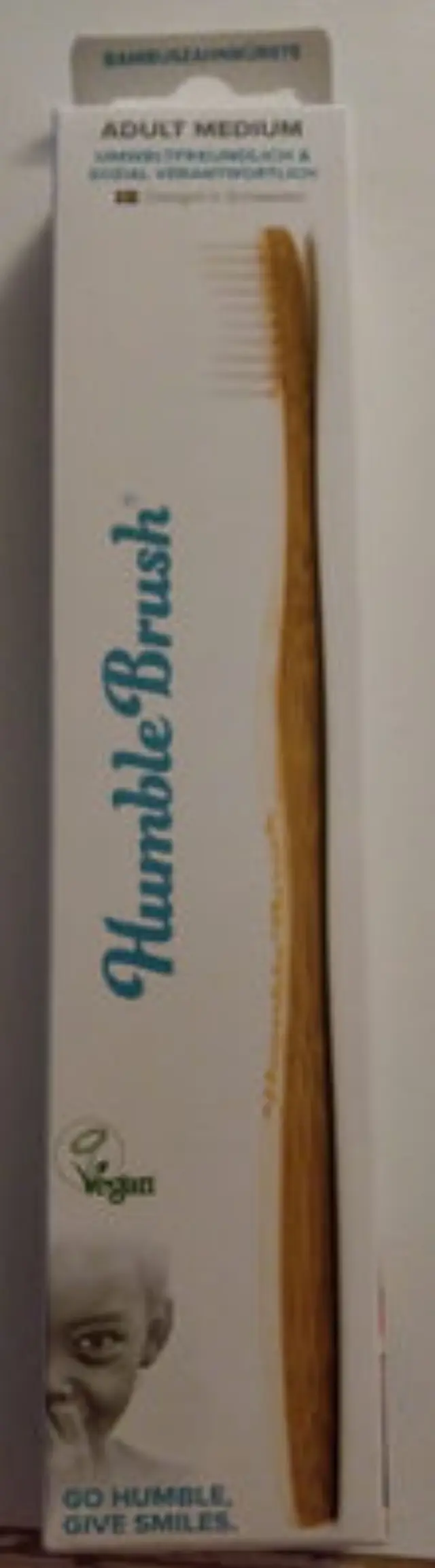 The Humble Co. Brush Bamboo White Toothbrush Λευκή Οδοντόβουρτσα απο Μπαμπού Adult Medium, 1τμχ