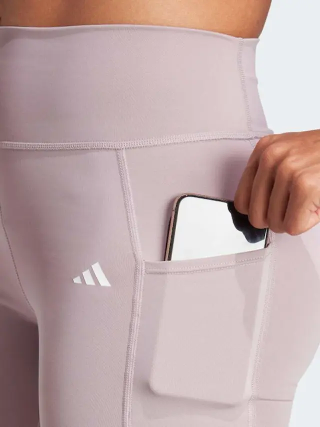 Adidas Optime Full-Length Γυναικείο Κολάν Ψηλόμεσο IT9107 Λιλά - M 2