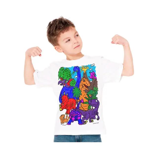 Splat Planet Πλενόμενο t-Shirt Ζωγραφικής με Μαρκαδόρους: Dinosaurs 5-6 ετών 3