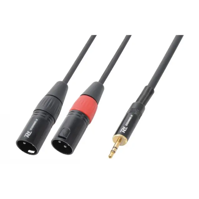 POWER DYNAMICS CABLE 2xXLR αρσ.- 3.5 Stereo 6.0m