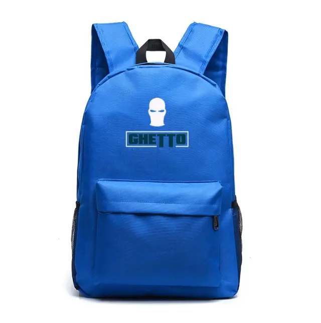 Ghetto Sport Backpack Mask Logo Unisex | Lightweight Streetwear Backpack Blue