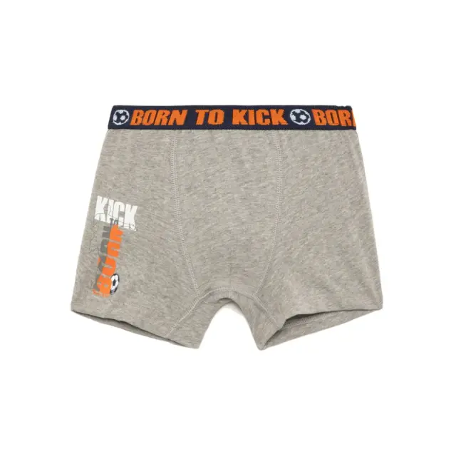Minerva Παιδικό Boxer Αγόρι Born To Kick, Χρώμα Γκρι Μελανζέ - 10 Y