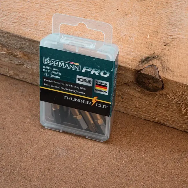 Bormann Pro BHT3525 – Μύτη σταυρού Pro Tιτανίου Μακρυά PZ2 50mm 10τεμ (045052) 2