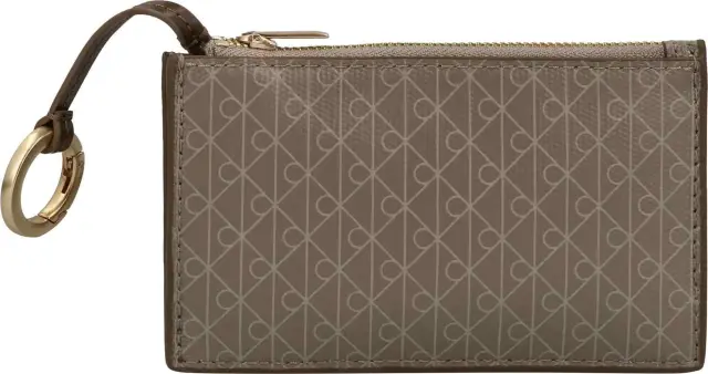 Calvin Klein Γυναικεία Μικρή Θήκη Καρτών Emblem AOP Desert Taupe