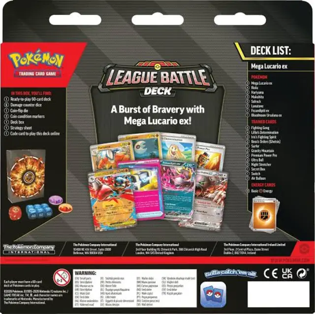 Pokémon - Mega Lucario ex League Battle Deck Box (POK10360-101) - Toys 2