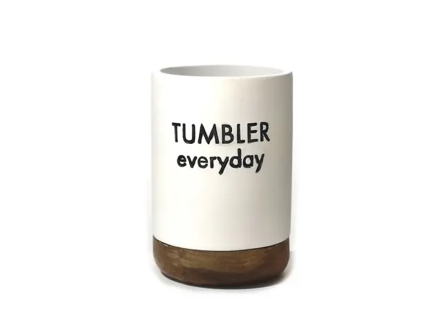 Ποτηροθήκη 'Tumbler Everyday' Λευκό Polyresin
