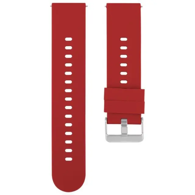 Solid Color Λουράκι για Smartwatch 20mm-Wine Red OEM 3