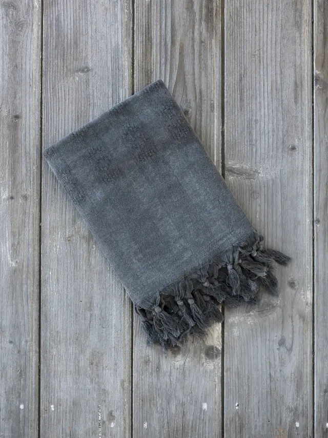 Nima Home Πετσέτα/Παρεό 95x150 - Argos Dark Gray Μαύρο 2