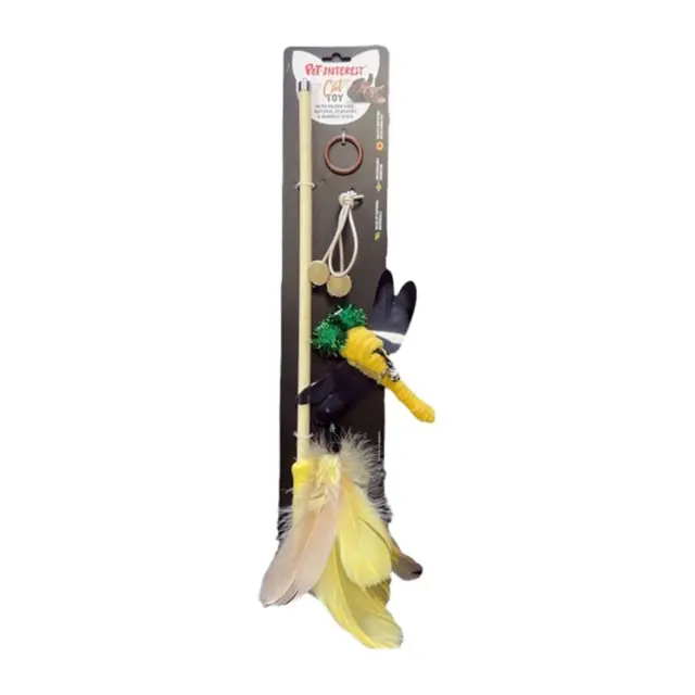 Pet Interest Παιχνίδι Teaser Yellow Dragonfly & Silver Vine 121cm