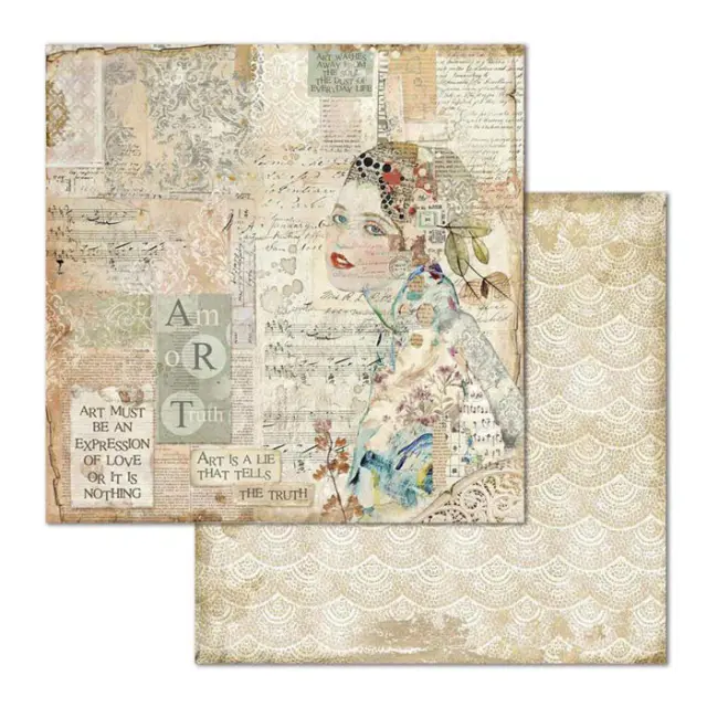 Χαρτί Scrapbooking Stamperia Διπλής Όψης - Face Art - 31x30cm
