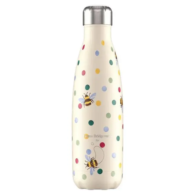 Μπουκάλι Θερμός Original Emma Bridgewater Chilly's με χωρητικότητα 500ml και διατήρηση θερμοκρασίας 12h ζεστό / 24h κρύο - Polka Dot & Bees