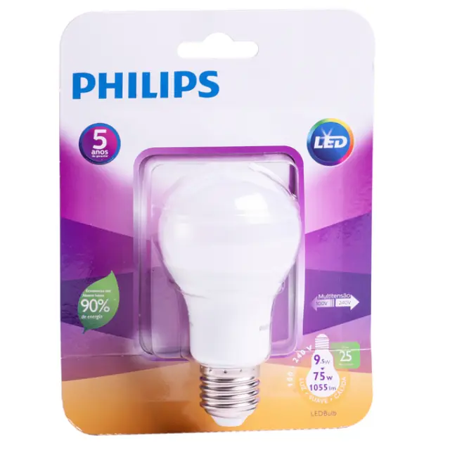 LED Bulb 9.5W E27 3000K 100-240V A60 ND