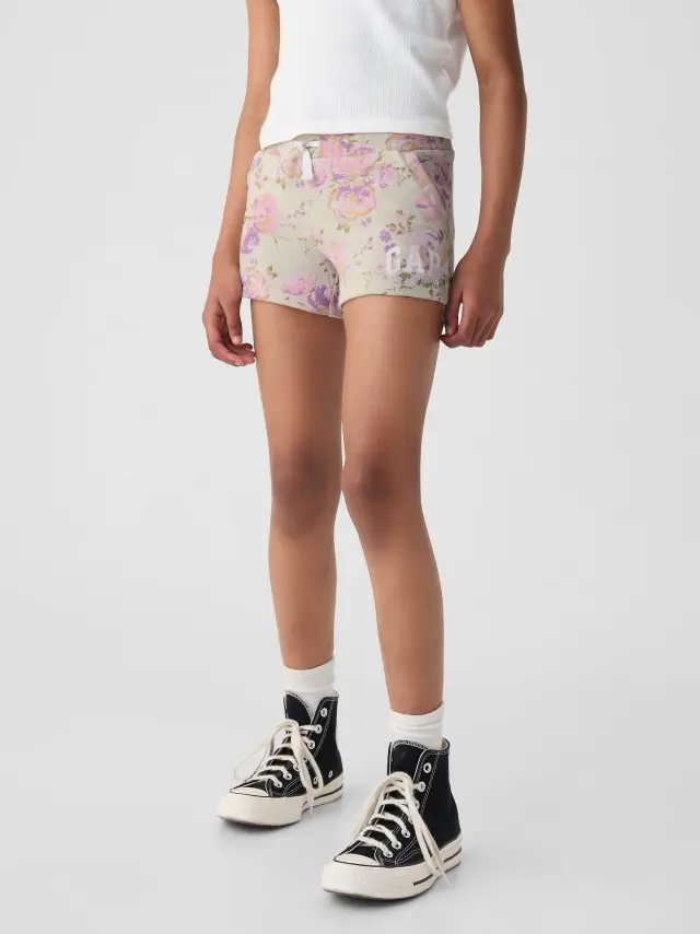 Multi Παιδικό Gap Logo Pull-On Σορτς Floral - XXL