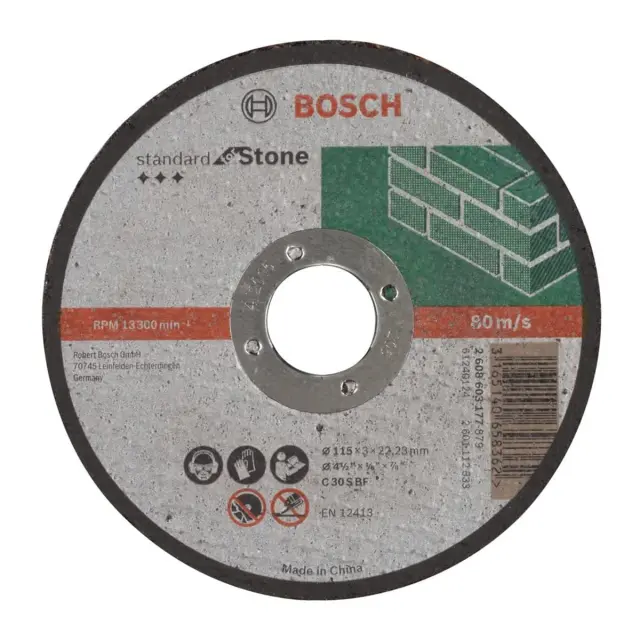 Δίσκος Κοπής Πέτρας Επίπεδος BOSCH STANDARD FOR STONE 115x3mm