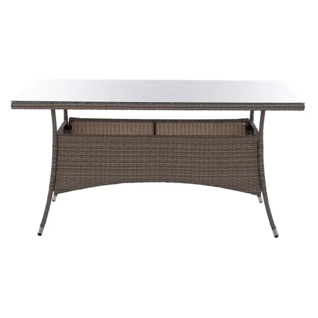 ΤΡΑΠΕΖΙ ΜΕΤΑΛΛΙΚΟ RATTAN ΓΚΡΙ FB95507.01 150x90x75Υ εκ. 3