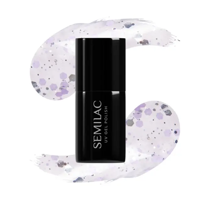 Semilac Ημιμόνιμο Βερνίκι 925 Silver & Violet Drops 7ml