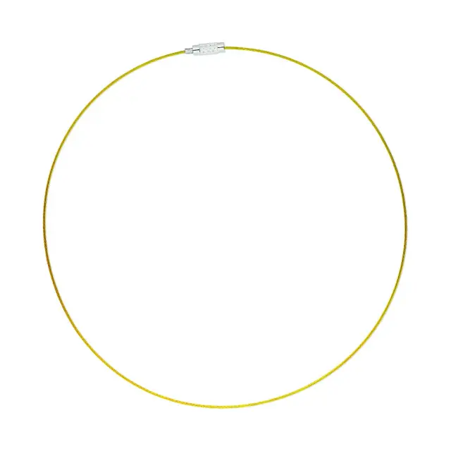 Λαιμαριά Steel Wire Ø1mm Gold Ø14.5cm - 5τεμ