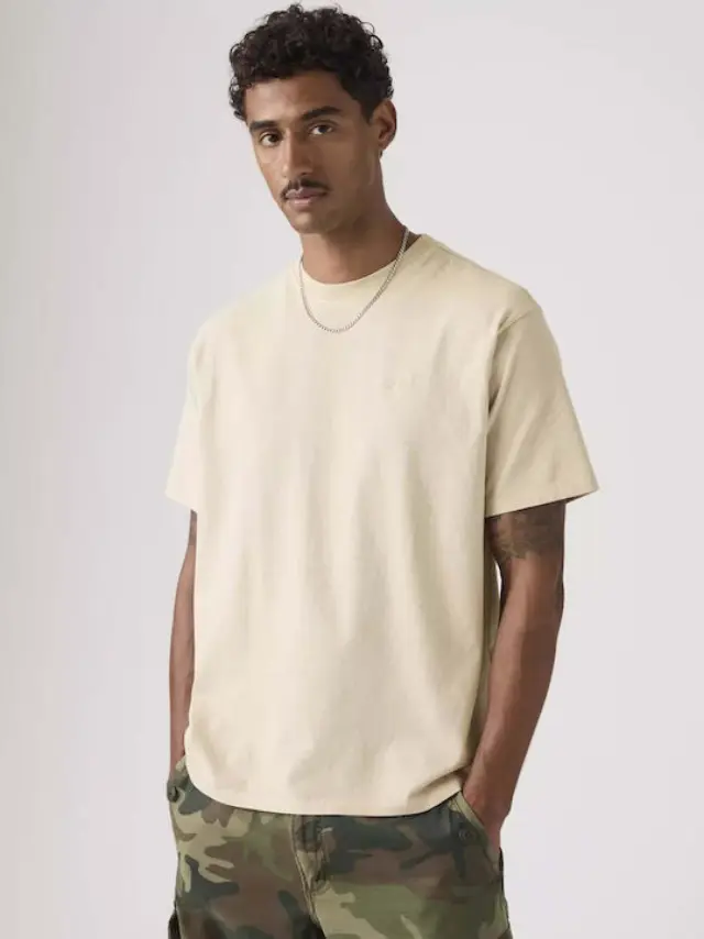 Red Tab Vintage Tee Neutrals GARMENT DYE PUMICE STONE 3