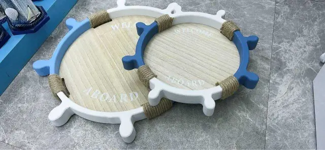 Σετ διακοσμητικοί δίσκοι Souvenir - Ναυτικό Τιμόνι - 2pcs - L2026-26B - 125555 2