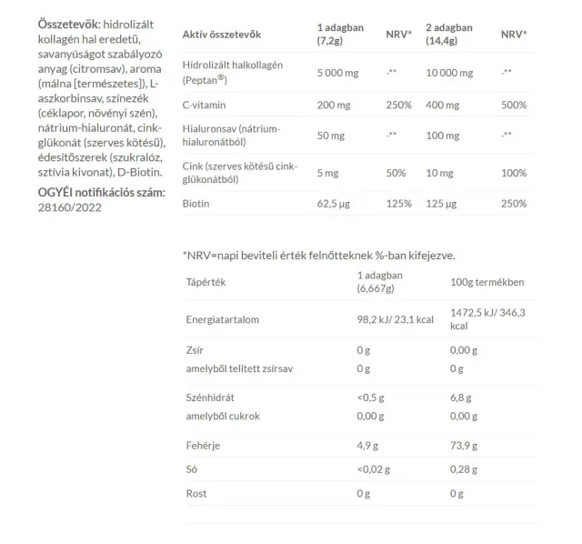 JutaVit Collagen-Fish + Hyaluronic complex 2