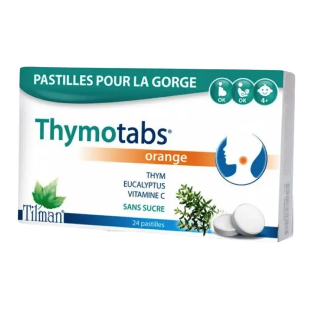 Tilman Thymotabs Παστίλιες για τον Πονόλαιμο Πορτοκάλι 24τμχ