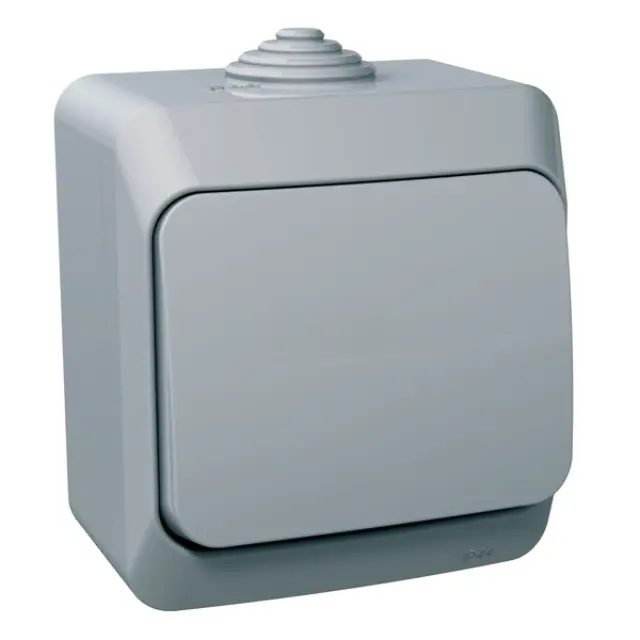 Cedar Plus - 1pole 2way switch - 16AX, grey