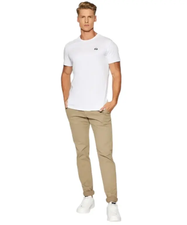 La Martina - Ανδρικό T-Shirt Regular Fit CCMR04-JS206-00001 Λευκό 2