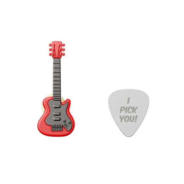 Metalmorphose Σετ 2 Καρφίτσες / 3D Metal Fashion Pins: Guitar & Plectrum