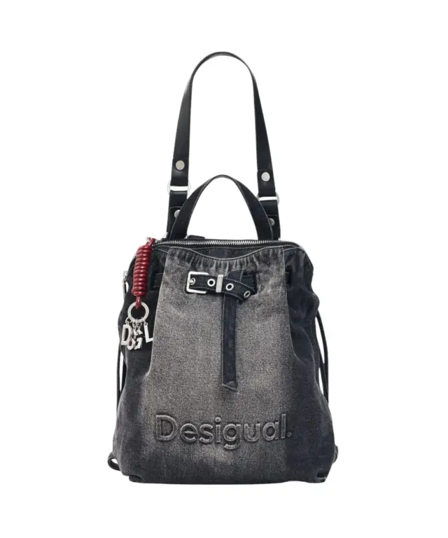 Desigual - Γυναικείο Τζιν Σακίδιο Πλάτης Half Logo Denim Luena 26WAKD04-2070 Ανθρακί