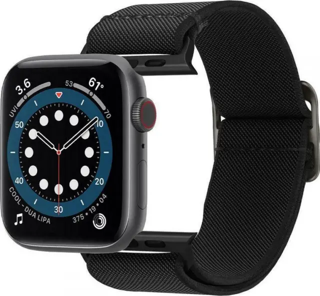 Spigen® Lite Fit Λουράκι Nylon Velcro για Apple Watch 44/45/46/49mm - Μαύρο