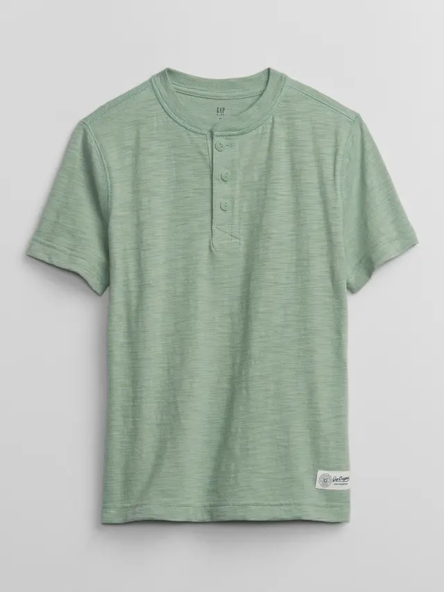 Παιδική Henley Μπλούζα ashbury green