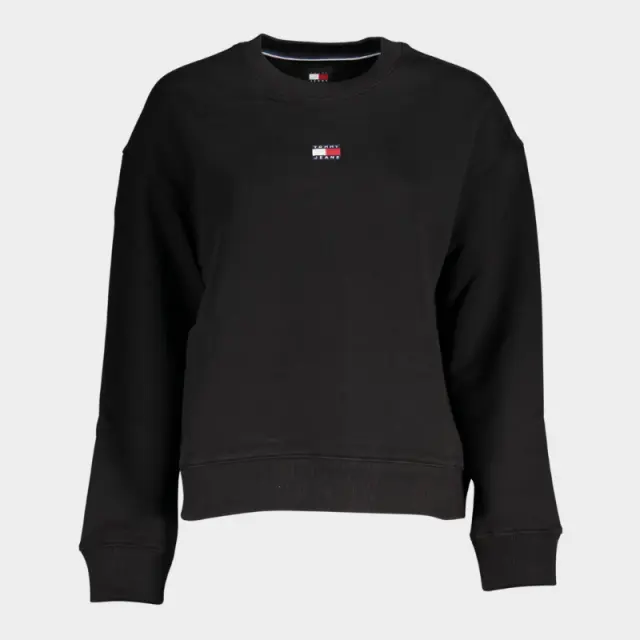 Tommy Hilfiger - Γυναικείο Φούτερ Badge Loose Fit DW0DW17325-BDS Μαύρο - L