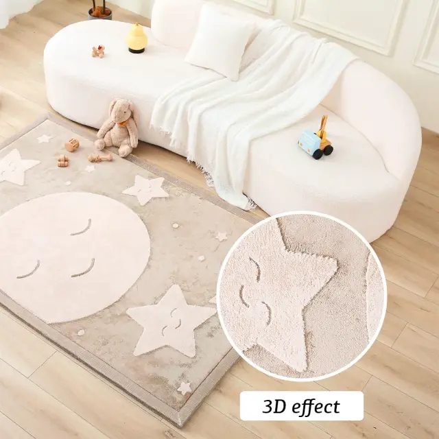 Hakuna Matte Cloudsoft Χαλί 3D 'Φεγγάρι και Αστέρια' (280 x 200 x 2.5 εκ.) 575962 2