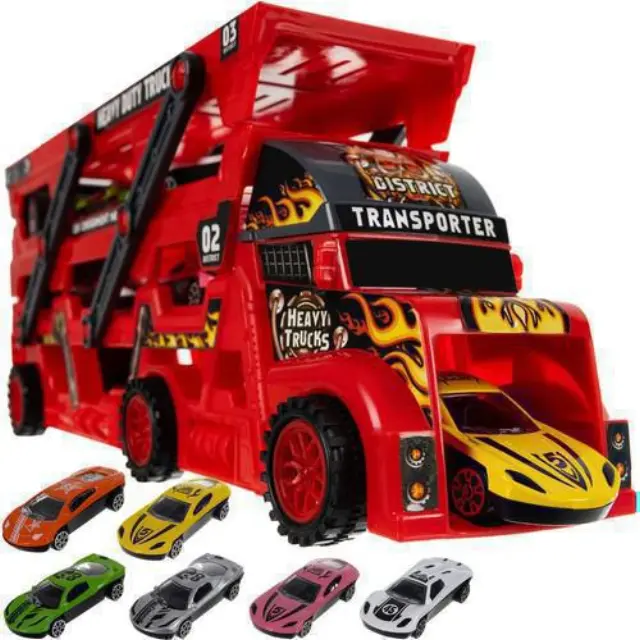 Σετ φορτηγό εκτοξευτήρας με 6 αυτοκίνητα die cast Kruzzer