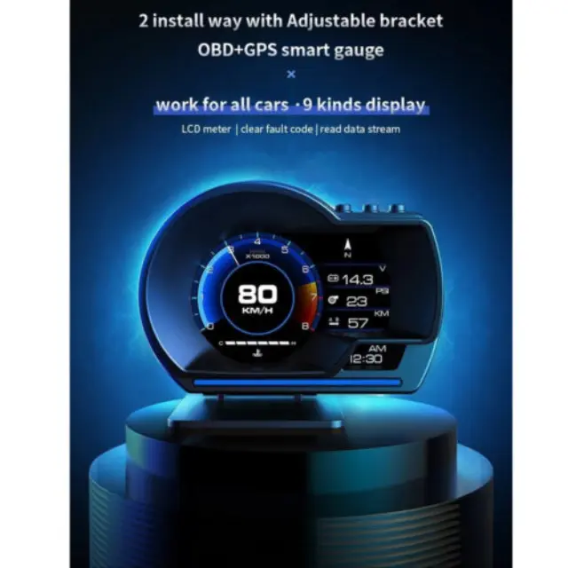 OBD2, Head Up Display, Θερμοκρασίας Νερού, Στροφόμετρο, Θερμοκρασίας Λαδιού, Αέρα-Καυσίμου και Ταχύμετρο Αυτοκινήτου Μονή 103104 3