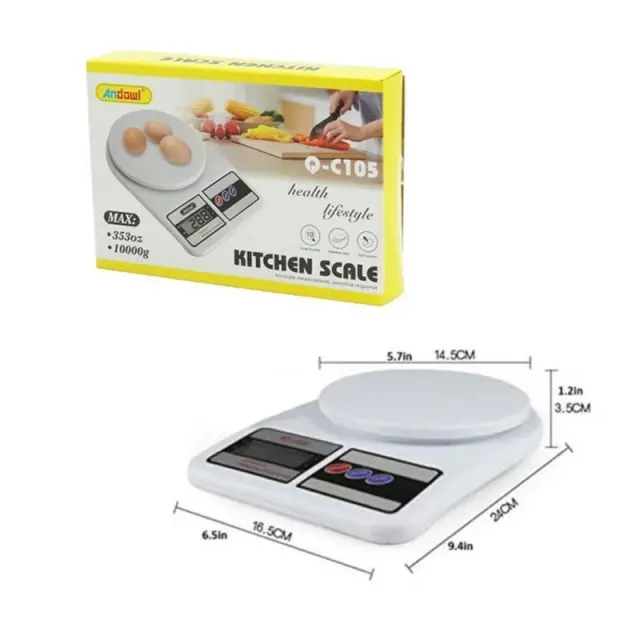 Andowl Ψηφιακή Ζυγαριά Κουζίνας 1gr/10kg Q-C105 - Kitchen Cale 075601 2