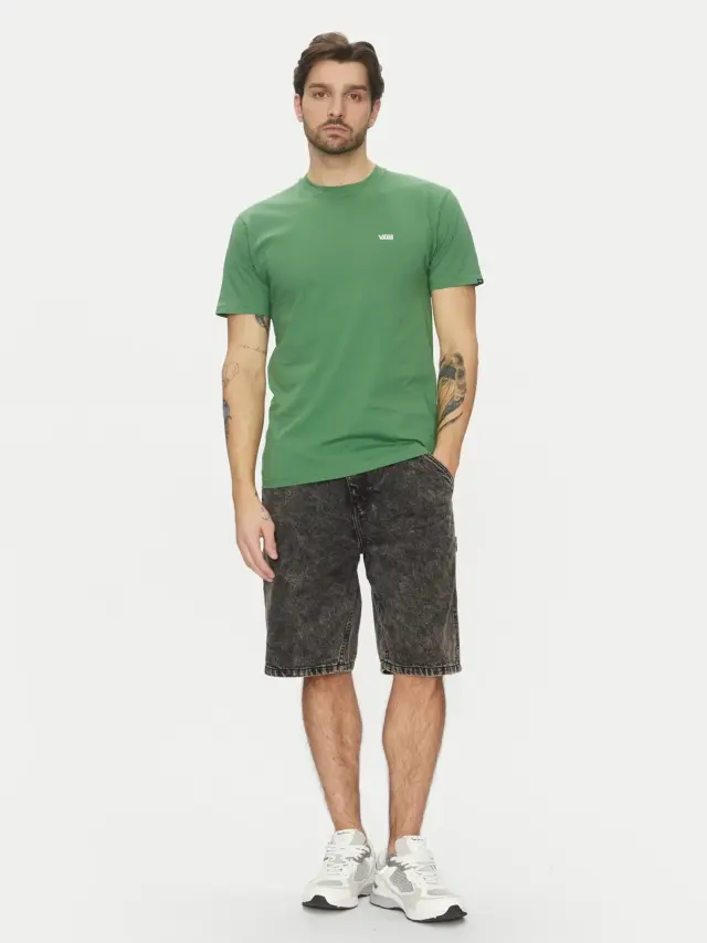 Vans - Ανδρικό T-shirt Κοντομάνικο Left Chest Logo Tee Regular fit VN0A3CZE-BR1 Πράσινο 3