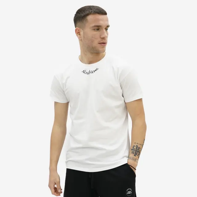 T-shirt Noshame® Signature Λευκό με Τύπωμα - 112383 - XXL
