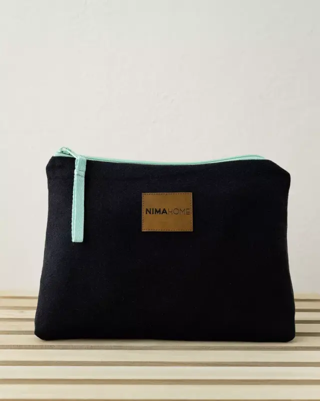 Νεσεσέρ Θαλάσσης διπλής όψης Riva - Black / Emerald Μαύρο, Μέντα Νεσεσέρ 25x17