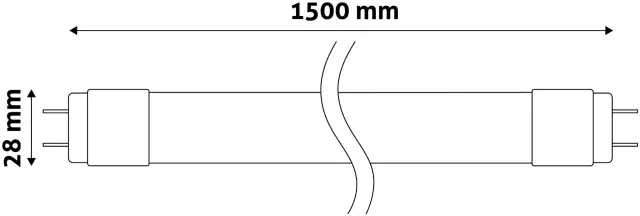 Avide LED Τύπου Φθορίου 24W G13 1500mm Θερμό 3000K 15.001.0684 2