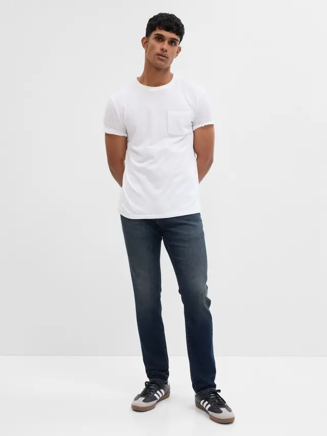 Ανδρικό Τζιν Παντελόνι Soft Wear Slim με GapFlex dark wash