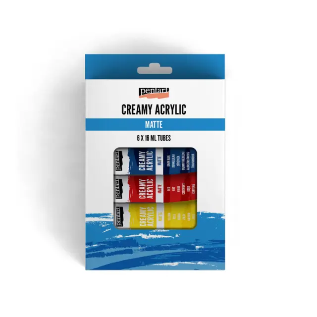 Σετ χρώματα ακρυλικά Creamy Pentart, 6x16ml