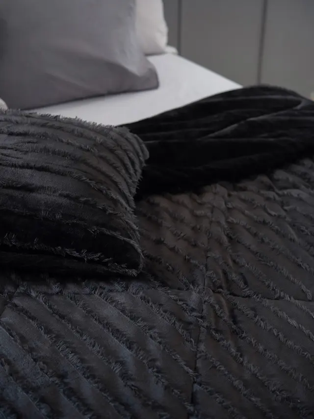 Διακοσμητικη Μαξιλαροθηκη Gwen 50X50 GWEN Palamaiki BLACK ΜΕ ΦΕΡΜΟΥΑΡ