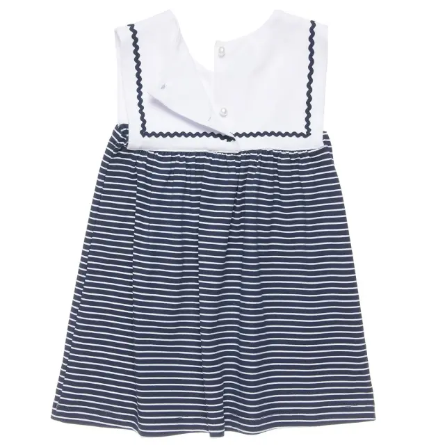 Φόρεμα navy look με κέντημα άγκυρα 2